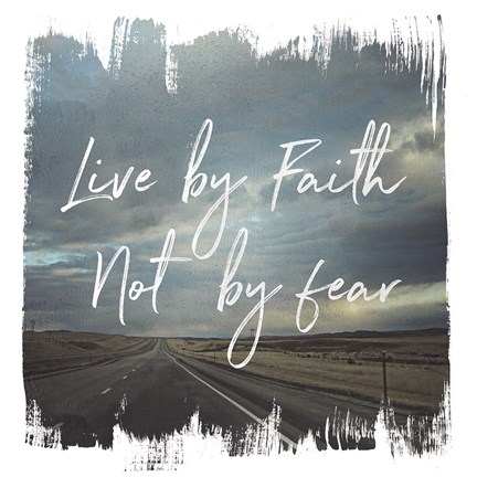 Framed Wild Wishes II Live by Faith Print