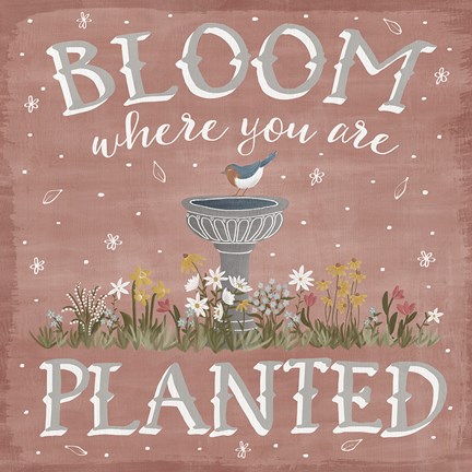 Framed Blooming Garden VII Print