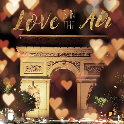 Framed Love is in the Air Arc de Triomphe Print