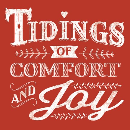 Framed Comfort and Joy Red Print