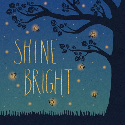 Framed Twilight Fireflies II Print