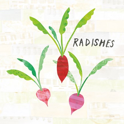 Framed Kitchen Garden VI Cream Print