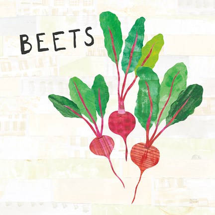 Framed Kitchen Garden V Cream Print