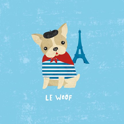 Framed Good Dogs French Buldog Print