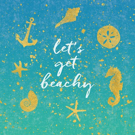 Framed Golden Sea I Print