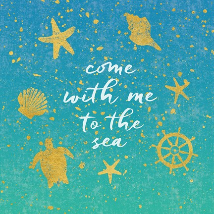 Framed Golden Sea II Print