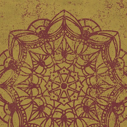 Framed Contemporary Lace IV Spice Print