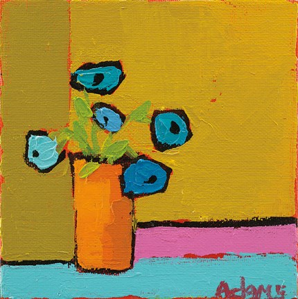 Framed Orange Vase Print