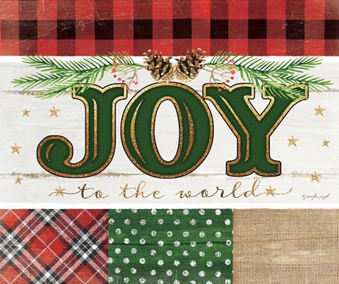 Framed Joy Plaid Print