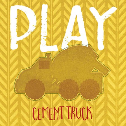 Framed Cement Truck Play Print