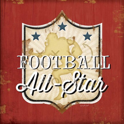 Framed Football III Print