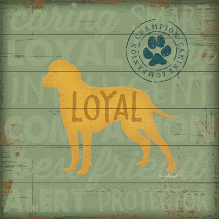 Framed Loyal Dog Print