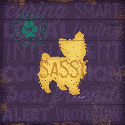 Framed Sassy Dog Print