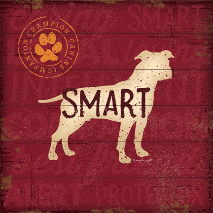Framed Smart Dog Print