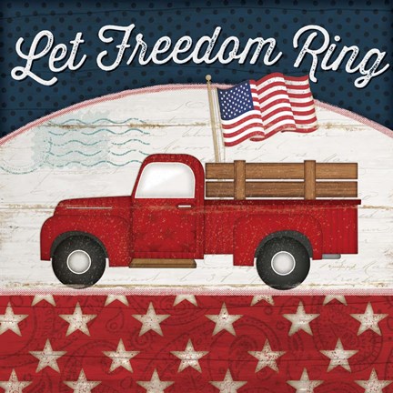 Framed Let Freedom Ring Print