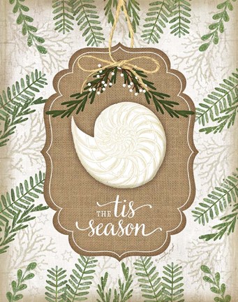 Framed Coastal Christmas Season Print