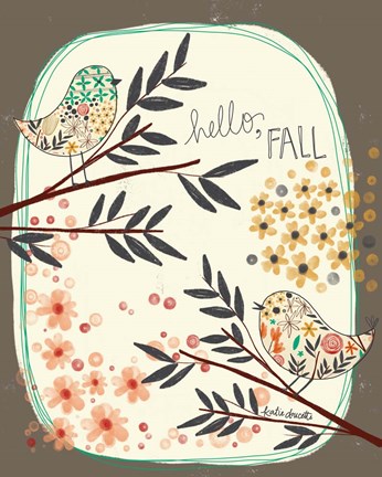 Framed Hello Fall Print