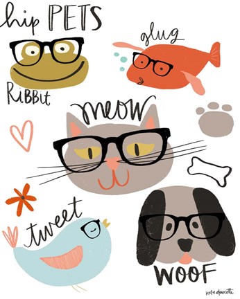 Framed Hip Pets Print