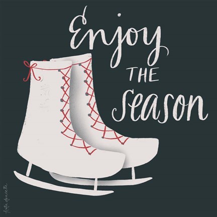 Framed Ice Skates Print