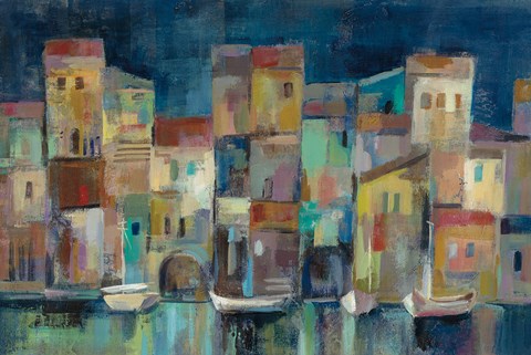 Framed Evening I Port Crop Print