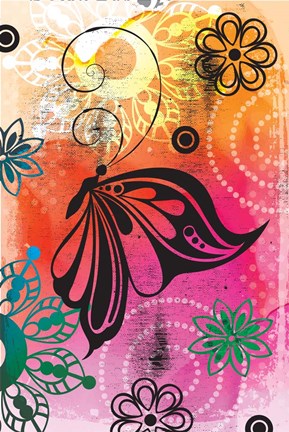 Framed Warm Colors Florals II Print