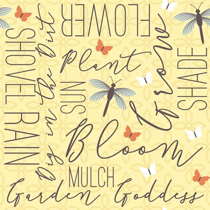 Framed Garden Goddess Word Print