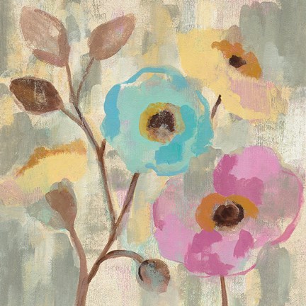 Framed Fog and Flowers III Print