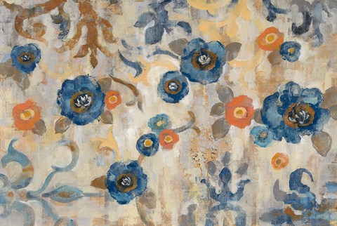 Framed Flowers and Fragments Print