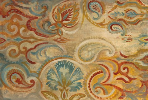 Framed Antique Paisley Print