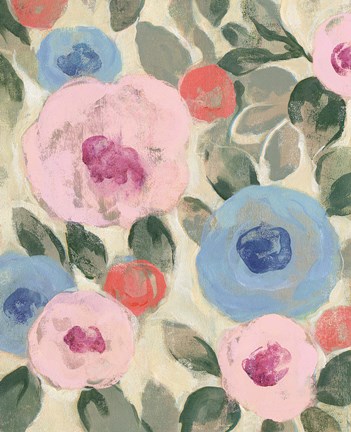 Framed Parisian Floral II Pastel Print