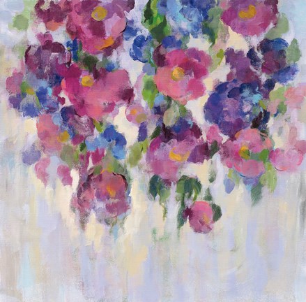 Framed Pink and Blue I Crop Print