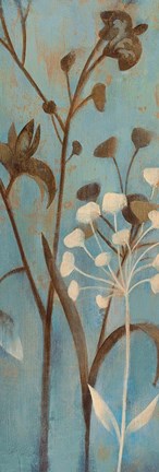 Framed Branches in Turquoise I Print