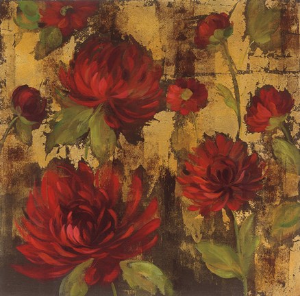 Framed Majestic Dahlias I Print