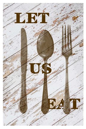Framed Let Us Eat Print