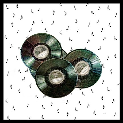 Framed Vintage Records Print