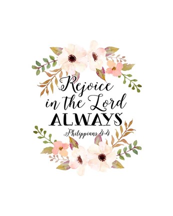 Framed Philippians 4:4 Print