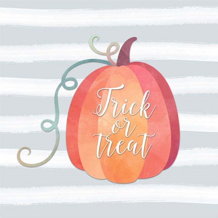 Framed Trick or Treat Pumpkin Print