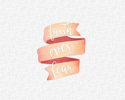Framed Faith Over Fear Banner Print