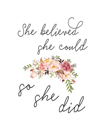 Framed So She Did Floral Print