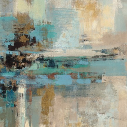 Framed Morning Fjord Square II Print