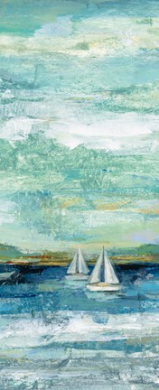 Framed Calm Lake Panel II Print