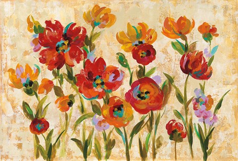 Framed July in the Garden I Print