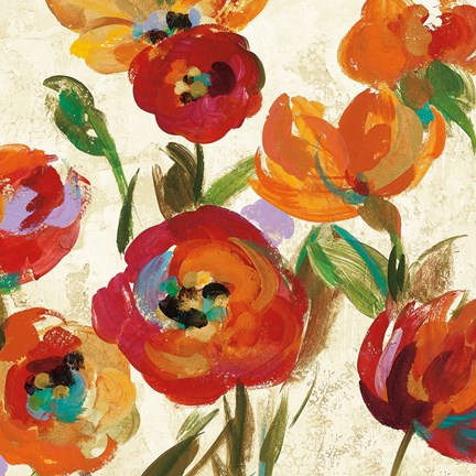 Framed July in the Garden IV Print