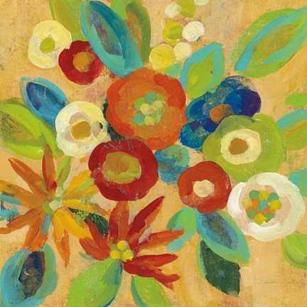 Framed Flower Market III Print