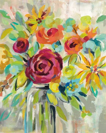 Framed Flower Still Life I Print