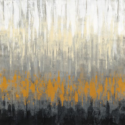 Framed Rain on the Asphalt Print