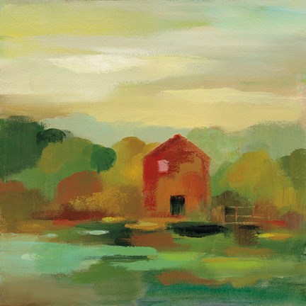 Framed October Farm II v2 Print