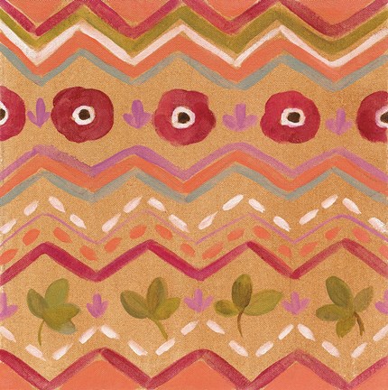 Framed Glorious Pink Floral Element I Print