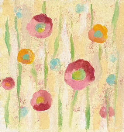 Framed Breezy Floral Element 1 Print