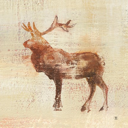 Framed Elk Study Print